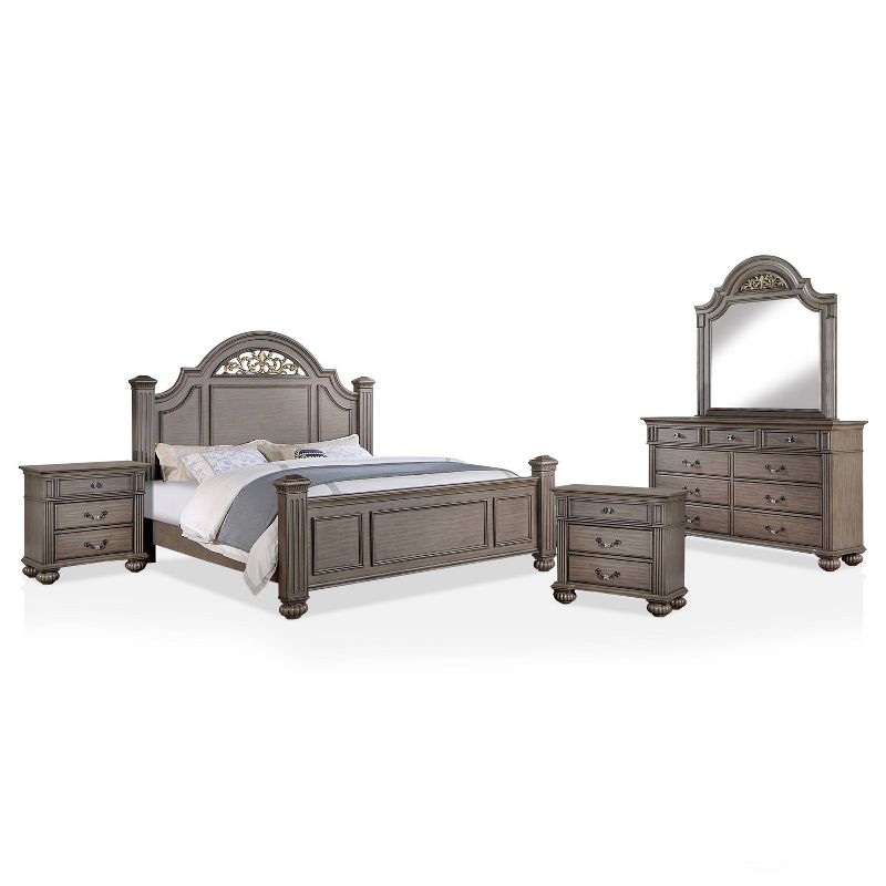 5pc Pennings Traditional Bedroom Set Gray - HOMES: Inside + Out, 1 of 25