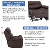 RecPro Charles Reclining Double Sofa Modular RV Faux Leather Furniture Luxury Comfort 2 Person Loveseat Lounger, 58 Inch, Mahogany - 3 of 4
