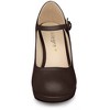 Allegra K Women's Round Toe Platform Ankle Strap Chunky Heel Pumps - 2 of 4