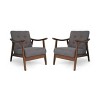 Set of 2 Chabani Mid-Century Modern Accent Chair - Christopher Knight Home - 2 of 4
