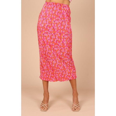 Petal And Pup Women's Minelli Pleat Midi Skirt - Hot Pink M : Target