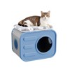 MooxvMoo Camera-Shaped Cat House in Waterproof Resin for Indoor & Outdoor Use, Durable Weatherproof Shelter for Cats, Easy to Assemble - 2 of 4