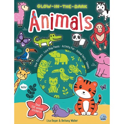 Glow-in-the-dark Animals Sticker Activity Book - (glow-in-the-dark