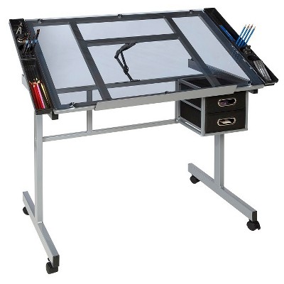 OneSpace 50-CS01 Craft Station in Silver with Blue Glass