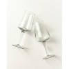 Slickblue Handcrafted Wine Glasses, 15oz Capacity, Set of 2 –Clear with Pebbled Glass Texture - 2 of 4
