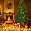Costway Pre-Lit PVC Christmas Tree 9Ft Hinged 700 LED Lights Green - 2 of 4