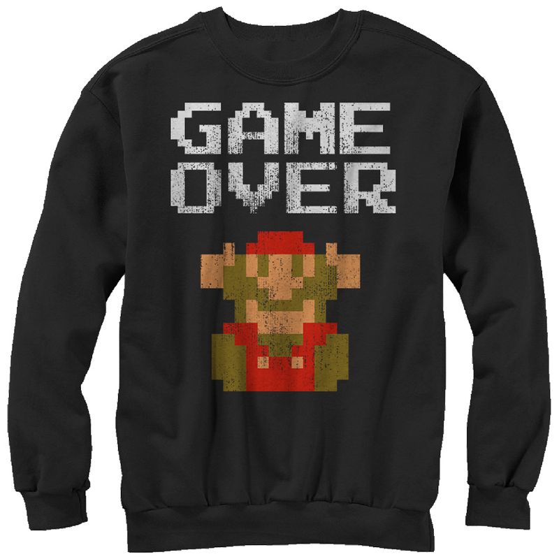 Men's Nintendo Mario Game Over Sweatshirt, 1 of 4