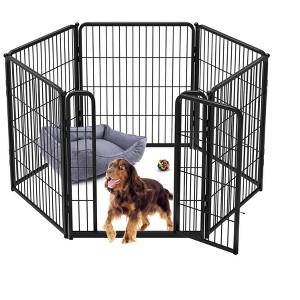 FXW Homeplus Indoor Dog Playpen - Stress-Free and Safe Play,Panels for Puppy and Small Dogs, Black│Patented - 1 of 4