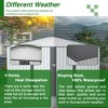 10 x 8 FT Outdoor Storage Shed All Weather Metal Sheds with Lockable Doors Tool Shed White - 4 of 4