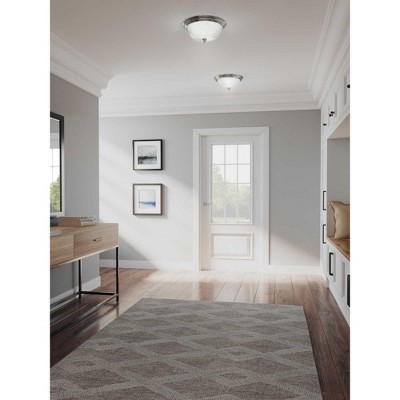 Polished Chrome Dome Glass Flush Mount Light