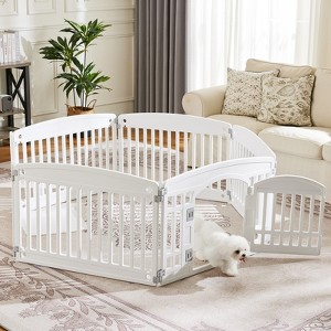 Sevobal Pet Carriers Safe And Secure Dog Playpen For Indoor And Outdoor, Pet Fence, Folding And Portable, Easy To Clean, White, 69.2"*35"*23.6" - 1 of 4