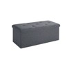 GlasFlength Ottomans and Benches, Stylish and Functional Storage for Every Room, Designs for Bedroom, Living Room, Playroom, Gray,35.4”*15”*15" - 4 of 4