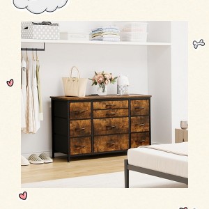 Garvee Stylish 55'' TV Console with 10 Drawers & Built-in Power Outlet – Versatile Storage for Any Room - 1 of 4