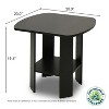 Furinno Simple Design End Table, Espresso, Set of 2 - 2 of 4