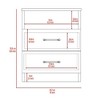 Vynxaria 2 Drawer Nightstand with Open Shelf, Metal Hardware for Smooth Drawers, Spacious Top for Books/Decor - 4 of 4