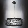 Urban Ambiance Luxury Natural Indoor Pendant,  12''H x 22"W x 22''D,  Black Rattan Finish, UHP4535 - 4 of 4