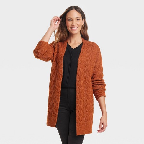 Women's Open-front Cardigan - Knox Rose™ Orange Xl : Target