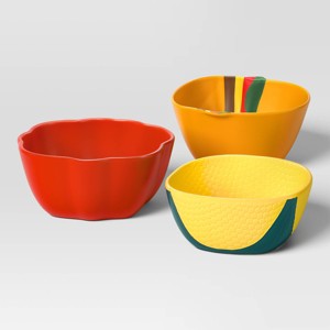 3pc Melamine Figural Nesting Dining Bowl Set - Room Essentials™ - 1 of 4