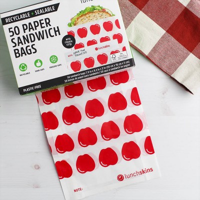 Recyclable XL Sandwich Bags Stripe 50 Count