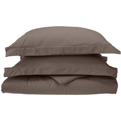300-Thread Count Breathable Cotton Percale Solid Duvet Cover Set with Matching Pillow Shams by Blue Nile Mills