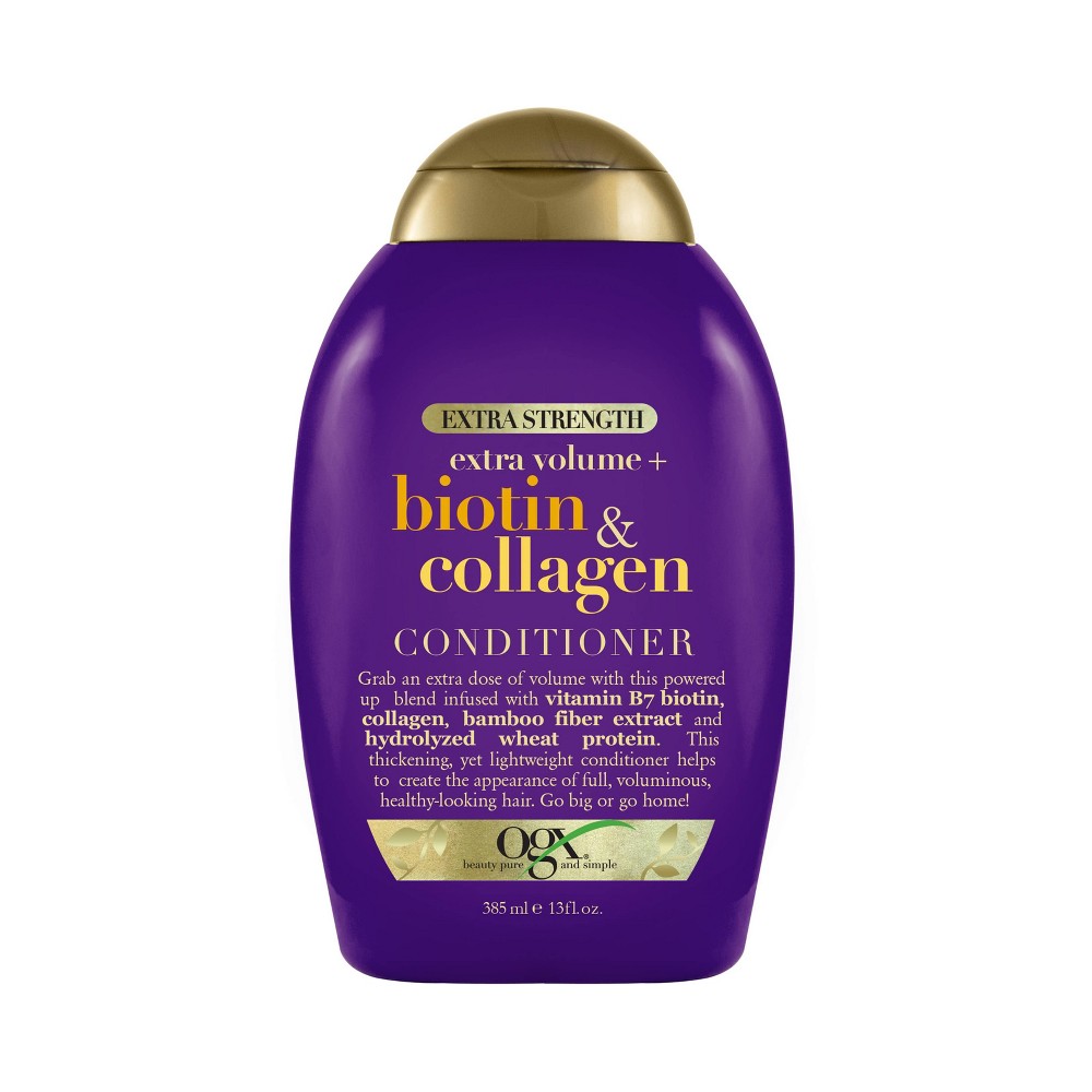 Photos - Hair Product OGX Biotion & Collagen Extra Strength Volumizing Conditioner for Fine Hair 