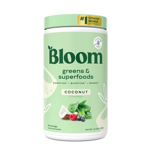 Bloom Nutrition Greens And Superfoods Powder - Coconut - 13.02oz