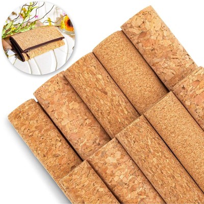 Bright Creations 10 Pack Real Cork Leather Sheets for Crafts (7.75 x 11.7 in)