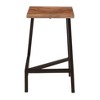 Set of 2 Hill Crest Backless Counter Height Barstools Brown - Treasure Trove Accents: Iron Frame, 24" Fixed Seat Height - 2 of 4