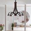 Sunset Lighting Dalton 5-Light Down Chandelier Opal Etched Glass, Provincial Bronze Finish - 2 of 3