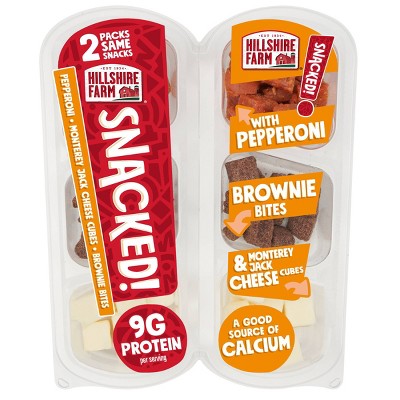 Hillshire Farm Snacked! Pepperoni, Brownie Bites, & Monterey Jack Cheese Cubes - 3.6oz