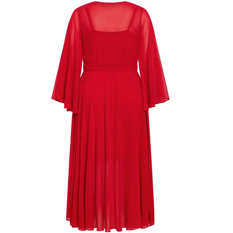 Women's Plus Size Fleetwood Maxi Dress - love red | CITY CHIC, 5 of 7