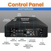 8-Inch Low-Profile Amplified Subwoofer System for Home Theater with Powerful Bass, Compact Design, Easy Setup - 2 of 4