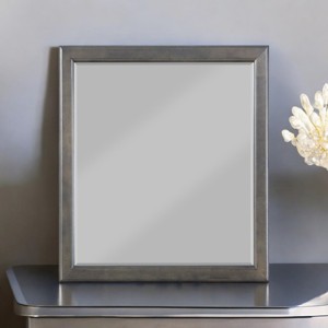 GlasFlength Decorative Wall Mirrors Square Accent Mirror Wall Mirror Polished Mirror Decorative Mirror for Living Room, Gray, 36"*36"*38" - 1 of 4
