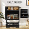 ORRD Elevated Dog Feeding Station w/ 2 Bowls, Storage Cabinet & Anti-Tip Design - Modern Pet Diner, Black - 2 of 4
