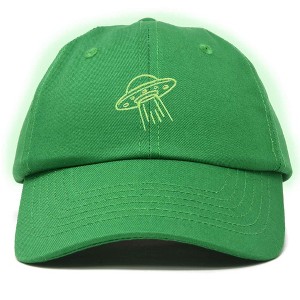 Dalix UFO Embroidered Alien Dad Hat Cotton Baseball Cap Adjustable Mens - 1 of 4