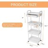 MaseiKar Rolling Utility Cart with Drawer, Utility Cart Made of Multifunctional Storage Organizer Tool for Kitchen, Bathroom, Living Room, Office - 3 of 4
