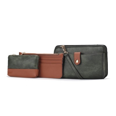 MKF Collection Muriel Crossbody Bag with Card Holder and Small Pouch by Mia K