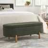 FONTOI Oval Storage Ottoman, Ottoman Foot Stools, Storage Bench for Living Room Bedroom, Green, 17.72"*16.34"*46.06" - 4 of 4