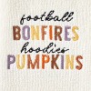 2pc Football Harvest Hand Towel Set - SKL Home: Cotton Velour Dobby Bath Towels, Machine Washable - 2 of 4