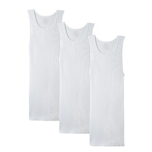 Fruit Of the Loom Men's Cotton A-Shirt, White 3 Pack - 1 of 1