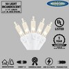 Novelty Lights 50 Light Incandescent Mini Christmas String Lights White Wire 11 Feet - 4 of 4