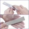 100/180 Grit Nail File 100 Pack, Emery Board for Acrylic Natural Nails, Double Sided Reusable Washable Manicure Square Gray - 3 of 4
