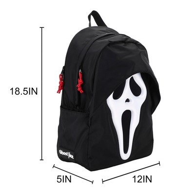 Scream Ghostface Mask Black 18.5” Adult Novelty Character Backpack — фото 2