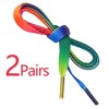 Elerevyo Gender Neutral Colorful Soft Flat Shoe Laces for Sneakers Sports 2 Pairs - 3 of 4