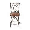 24.5" Dana Big and Tall Microsuede Swivel Counter Height Barstool with Footrest - Powell Company - 3 of 4