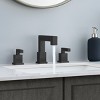 Gulches Matte Black Widespread Bathroom Faucet, 8-Inch Waterfall Sink Faucet with 2 Handles, Pop Up Drain Assembly, and Lead-Free Supply Hose - 4 of 4