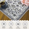 Floral Print Area Rug Machine Vintage Throw Carpet Non-Slip Distressed Accent Rug Soft Low Pile Floor Mats - 4 of 4
