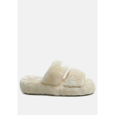 Обувь London Rag Womens Fur Slip On s Flat 10