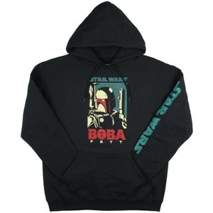 Star Wars Adult Men's Boba Fett Profile Hooded Sweatshirt Pullover Hoodie - 1 of 3