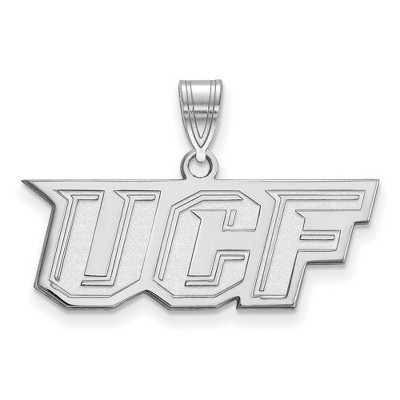 Black Bow Jewelry 10k White Gold Central Florida Knights NCAA Medium Pendant